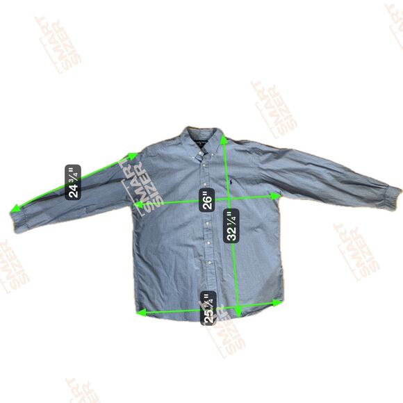 Ralph Lauren Ellington Oxford Blue Micro Plaid Sz XL preppy Academia Old Money - Picture 8 of 8